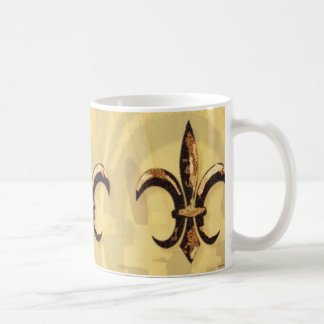 Bronze & Gold Fleur-de-lis Mug