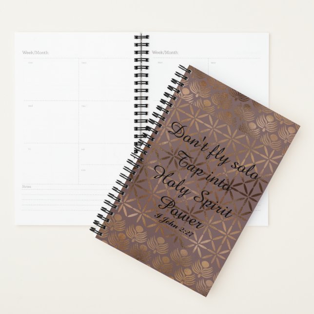 Bronze Gold Geometric Design Business Planner (Display)