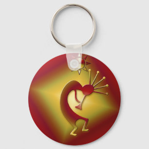 Bronze & Gold Kokopelli Key Ring