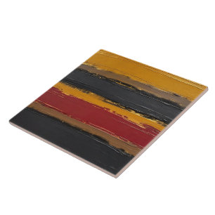 bronze, gold ochre, marsala, and charcoal tile