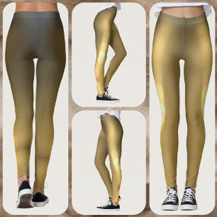 Bronze Golden Pewter Glowing Chic Glam Gold Leggings