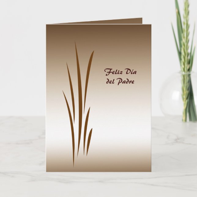 Bronze Grass Dia del Padre Card (Front)