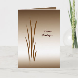Bronze Grass Easter Holiday Card