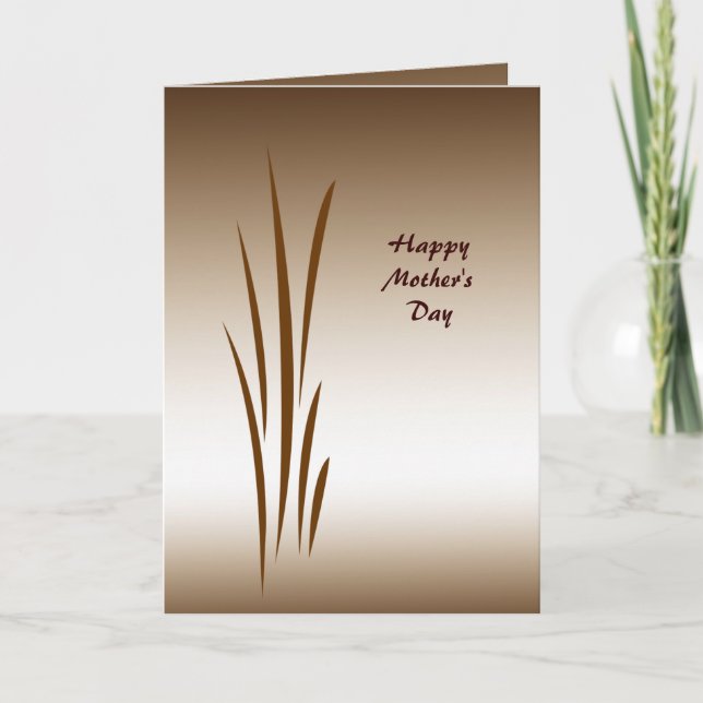 Bronze Grass Mother's Day Card (Front)