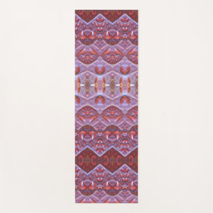 Bronze & Green Leaf Ikat 8 Yoga Mat