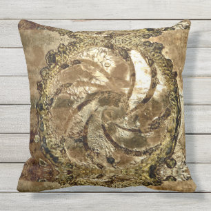 Bronze Griffins by Deprise Cushion