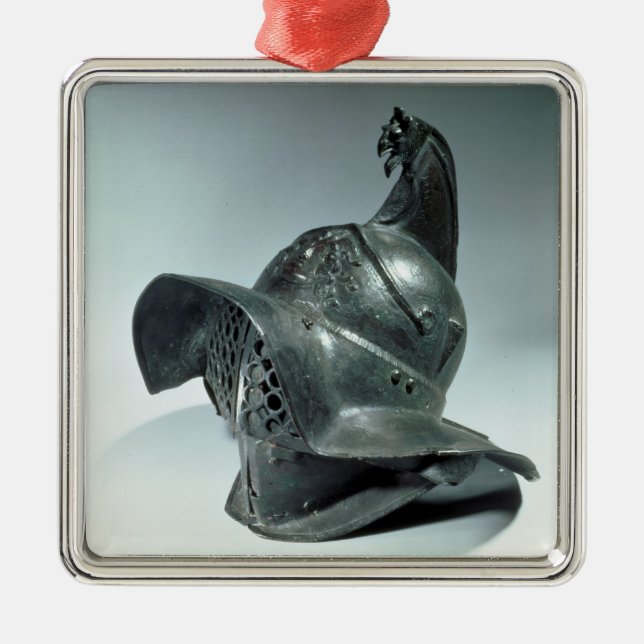 Bronze helmet of Thracian gladiator, Roman, 1st ce Metal Tree Decoration (Front)