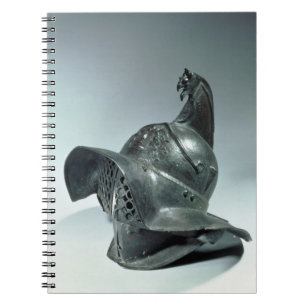 Bronze helmet of Thracian gladiator, Roman, 1st ce Notebook