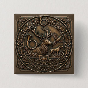 Bronze Hunting Emblem 15 Cm Square Badge