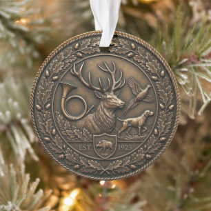 Bronze Hunting Emblem Ornament