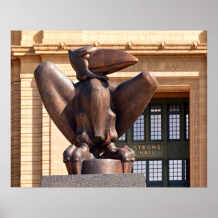 Bronze Jayhawk Poster