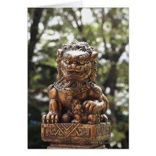 Bronze lion statue