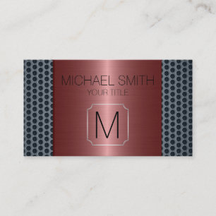 Bronze Luxury Stainless Metal Monogram Business Card
