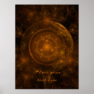 Bronze Mandala Background 001 Poster