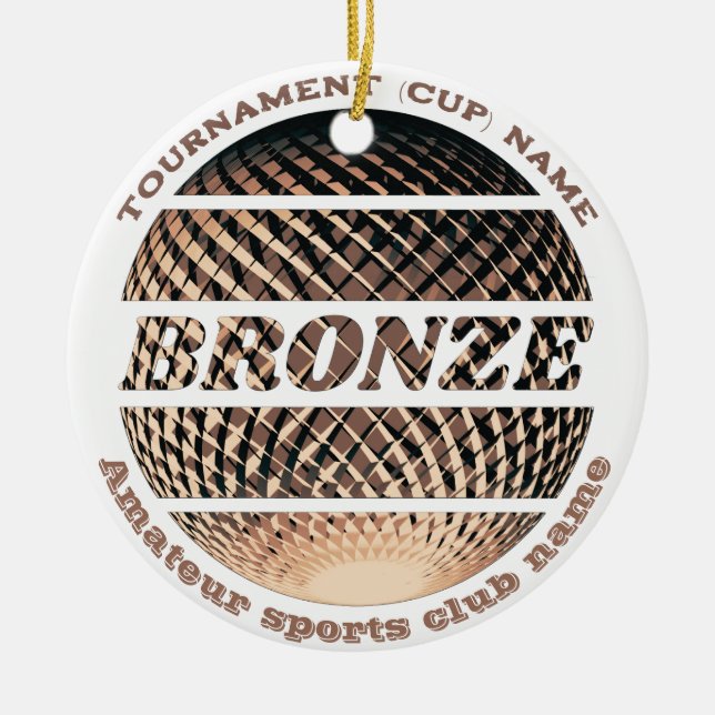 Bronze medal, 3rd place winner  ceramic tree decoration (Front)