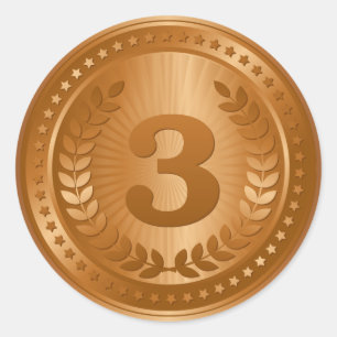 Bronze medal 3rd place winner sticker
