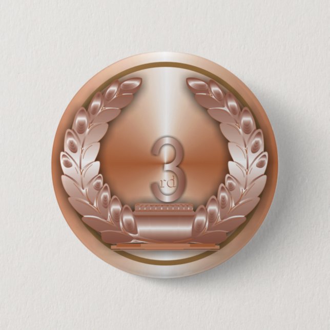 Bronze Medal 6 Cm Round Badge (Front)