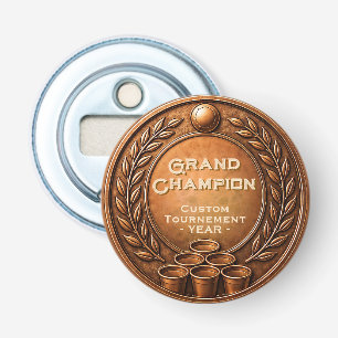 Bronze Medal Beer Pong Tournament Championship Bottle Opener