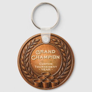 Bronze Medal Beer Pong Tournament Championship Key Ring