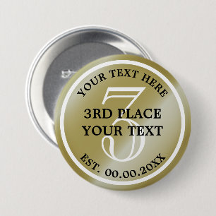 Bronze Medal button for 3rd place in competition
