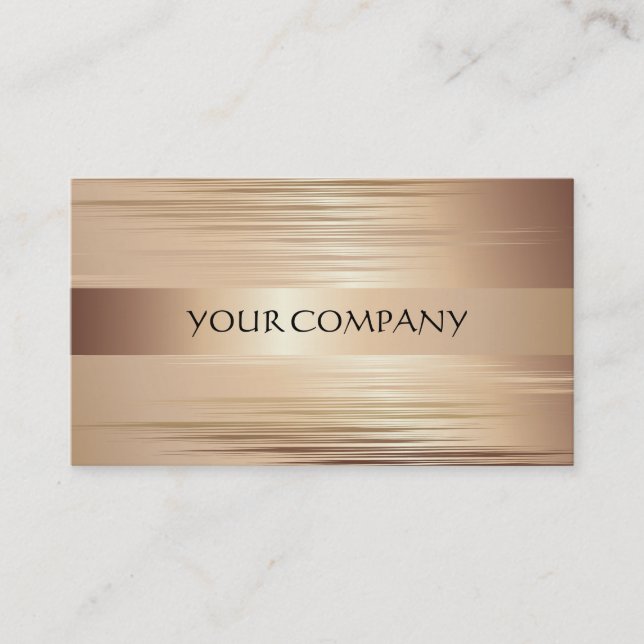 Bronze Metallic Business Card (Front)