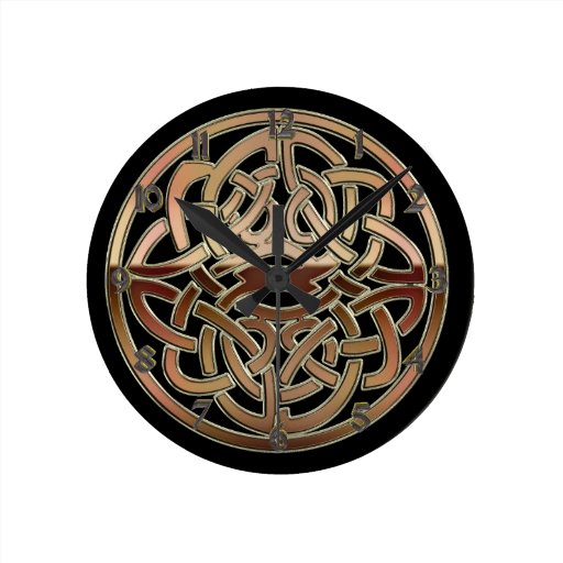 Image of Bronze Metallic Celtic Knot Wall Clock