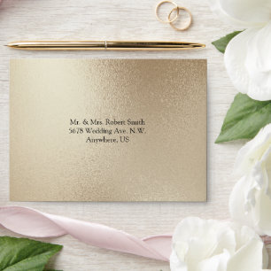 Bronze Metallic Elegant Modern Chic Wedding Envelope