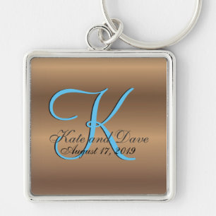Bronze Monogram Amazing Fab Key Ring
