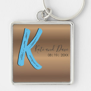 Bronze Monogram Amazing New Epic Wedding Fab  Key Ring