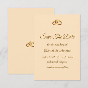 Bronze Monogram Save the Date