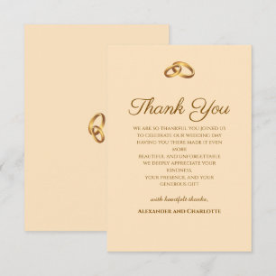 Bronze Monogram Thank You Card