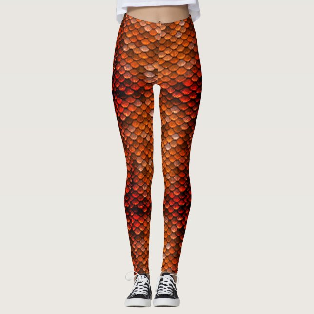 Bronze Mother of Dragons Dragon Scale Leggings (Front)
