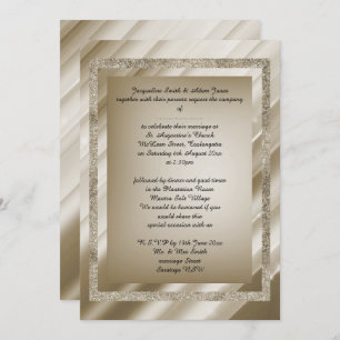 Bronze Multi Patterned elegant wedding stationery Invitation