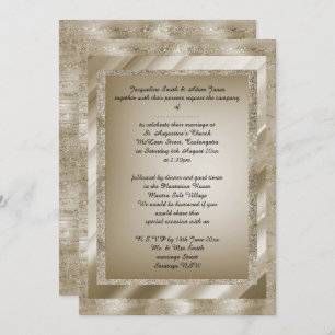 Bronze Multi Patterned elegant wedding stationery Invitation