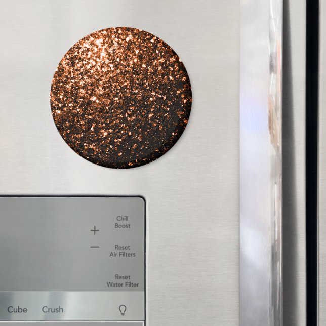 Bronze orange brown copper faux glitters sparkles magnet (In Situ (Fridge))