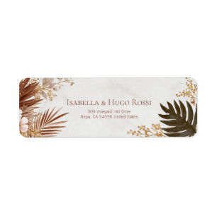 Bronze Palm Fan Bohemian Botanical Border