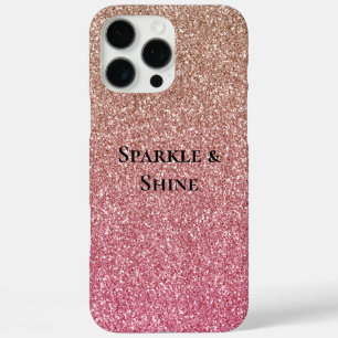 Bronze Pink Faux Glitter iPhone 16 Pro Max Case