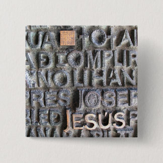 Bronze Plaque Jesus Sagrada Familia Photo BUTTON