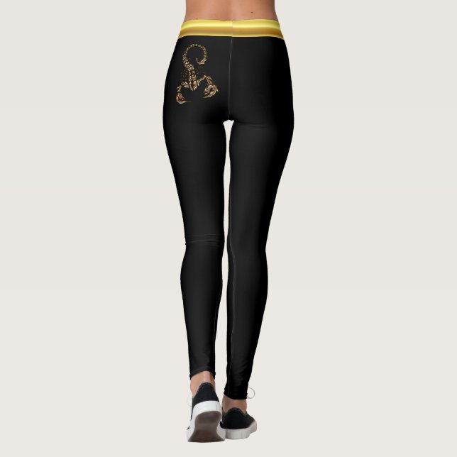 Bronze Poisonous scorpion very venomous insect Leggings (Back)