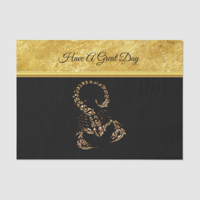 Bronze Poisonous scorpion very venomous insect Tissue Paper (Front)