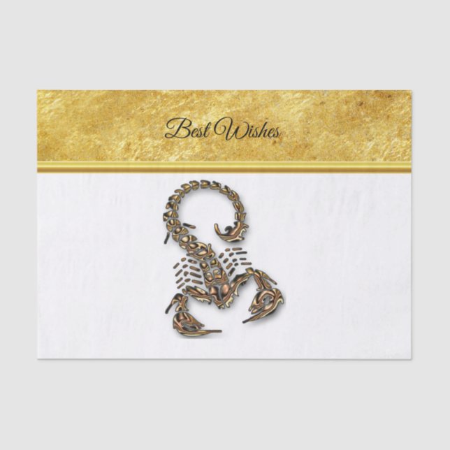 Bronze Poisonous scorpion very venomous insect Tissue Paper (Front)