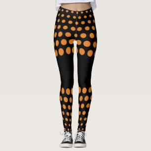 Bronze Polka Dot Pattern Leggings