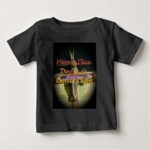 Bronze Rabbit Sculpture with Inspirational Quotes Baby T-Shirt