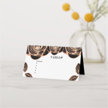 Bronze Rose with Leaves on Black Customisable