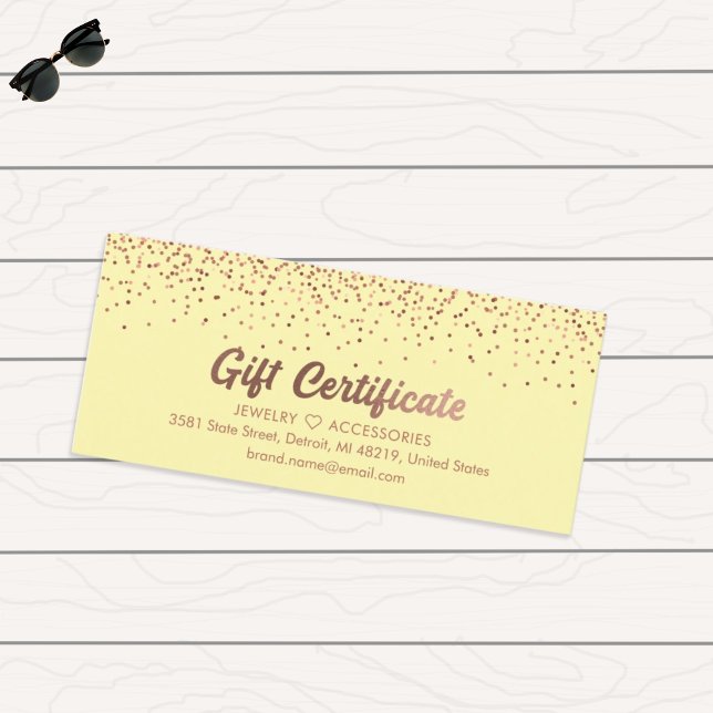 Bronze Salon Store Business Gift Certificate (Creator Uploaded)