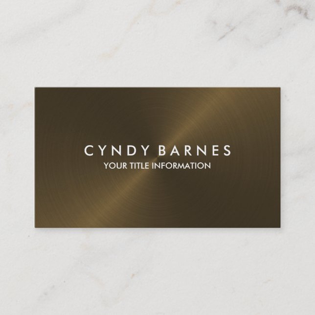 Bronze Sheen Business Card (Front)