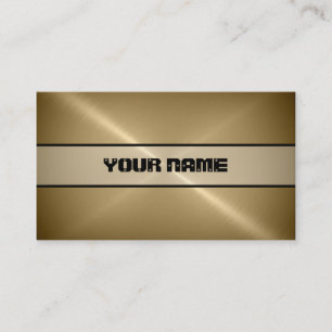 Bronze Shiny Stainless Steel Metal 3 Business Card