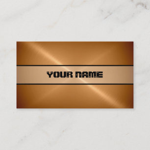 Bronze Shiny Stainless Steel Metal 4 Business Card