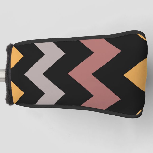 Bronze Silvered Gold Golf Head Cover (Front)