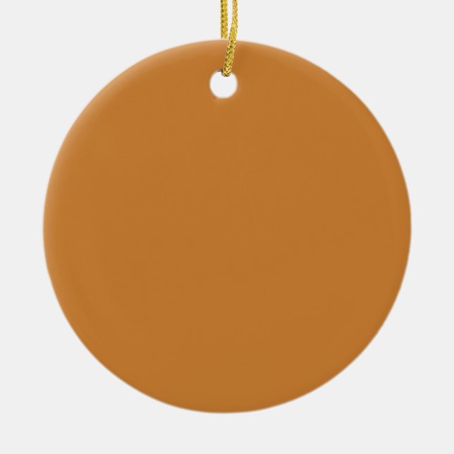 Bronze  (solid colour)  ceramic tree decoration (Front)
